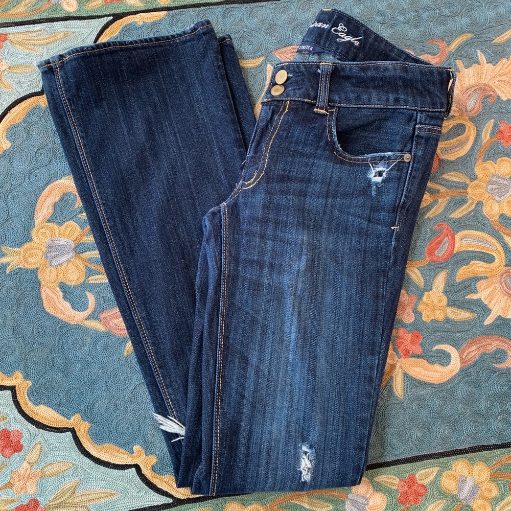American Eagle Artist Flare Ripped Jeans 2Reg